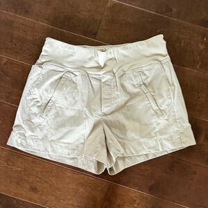 Athleta High Waist Cream Shorts